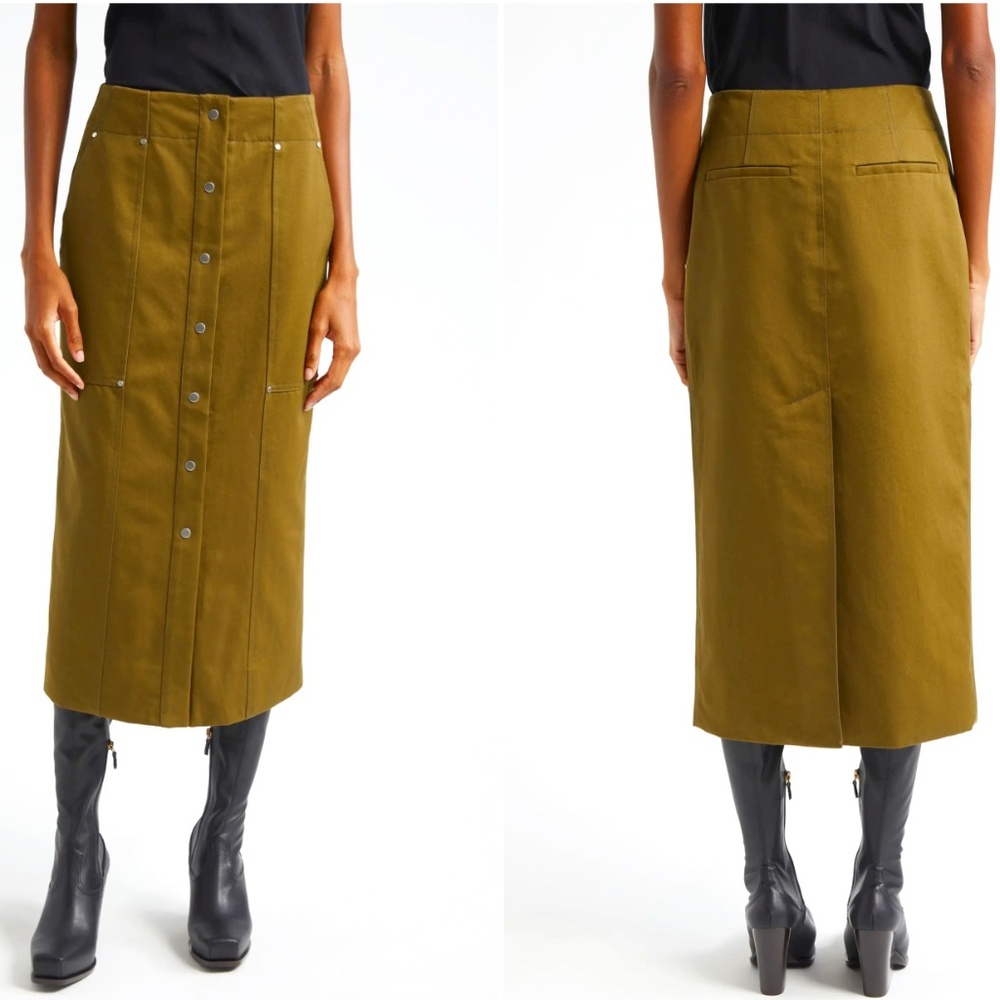 A.L.C. Hannah Cotton Twill Pencil Skirt